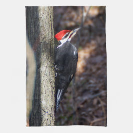 Pileated Woodpecker Kitchen Towel Theedoek