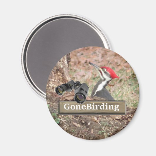 Pileated Woodpecker magnet (Voorkant / Achterkant)