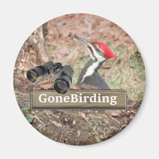 Pileated Woodpecker magnet (Voorkant)