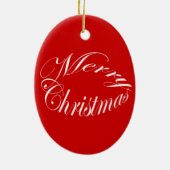 Pileated Woodpecker Merry Kerstversient Keramisch Ornament (Achterkant)