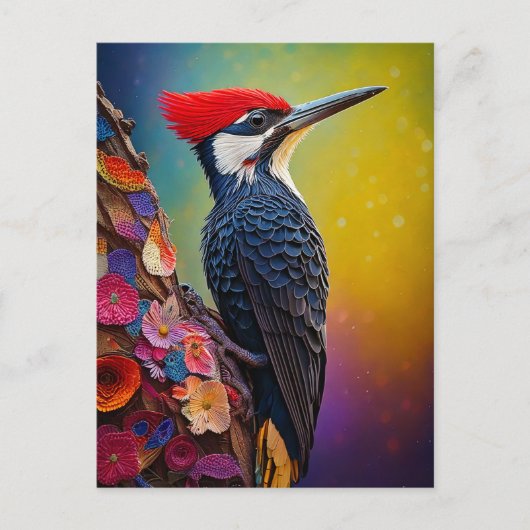 Pileated Woodpecker Postcard Briefkaart (Voorkant)