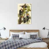 Pileated Woodpecker uit Audubon Birds of America Canvas Afdruk (Insitu (Slaapkamer))