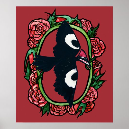 Pileated Woodpecker Vogelkunst Poster (Voorkant)