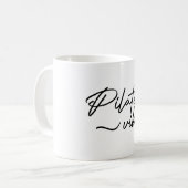 PILEER VIBES T-Shirt Koffiemok (Voorkant links)