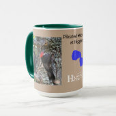 Pileet-houtspecht Mok (Voorkant links)