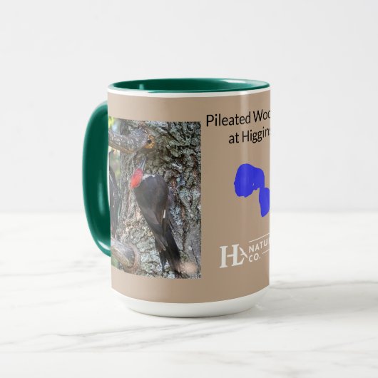 Pileet-houtspecht Mok (Voorkant links)