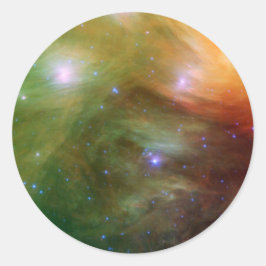 Pileiades sterren in infrarood SSC2007 07A Ronde Sticker