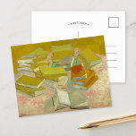 Piles of French Novels | Vincent Van Gogh Briefkaart<br><div class="desc">Piles of French Novels (1887) van de Nederlandse postpressionist Vincent Van Gogh. Origineel kunstwerk is een olie op canvas die stapels boeken in levendige gele tinten afschildert. Gebruik de ontwerphulpmiddelen om douanetekst toe te voegen of het afbeelding te personaliseren.</div>
