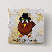 Pilgram Turkey Thanksgiving Button (Voorkant)