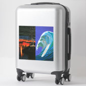 Pilgrim bij het ochtendschilderij en dag van de do sticker (Koffer)