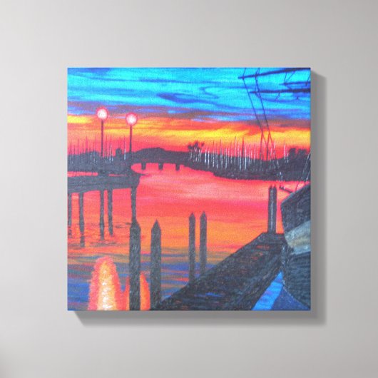Pilgrim bij zonsopgang canvas afdruk (Voorkant)