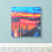 Pilgrim bij zonsopgang canvas afdruk (Insitu (Houten vloer))