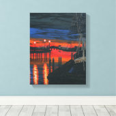 Pilgrim bij zonsopgang canvas afdruk (Insitu (Houten vloer))