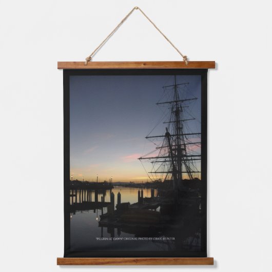 Pilgrim bij zonsopgang hangend wandkleed (Voorkant)