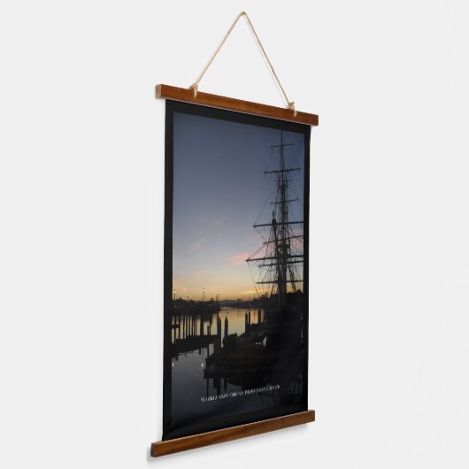 Pilgrim bij zonsopgang hangend wandkleed (Gebogen)