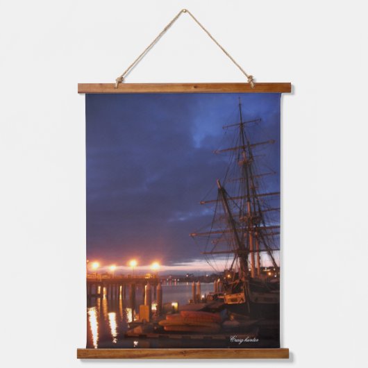 Pilgrim bij zonsopgang hangend wandkleed (Voorkant 2)