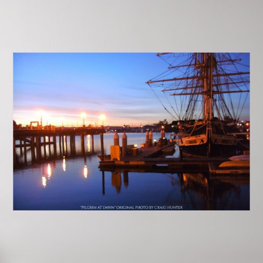 Pilgrim bij zonsopgang poster (Voorkant)