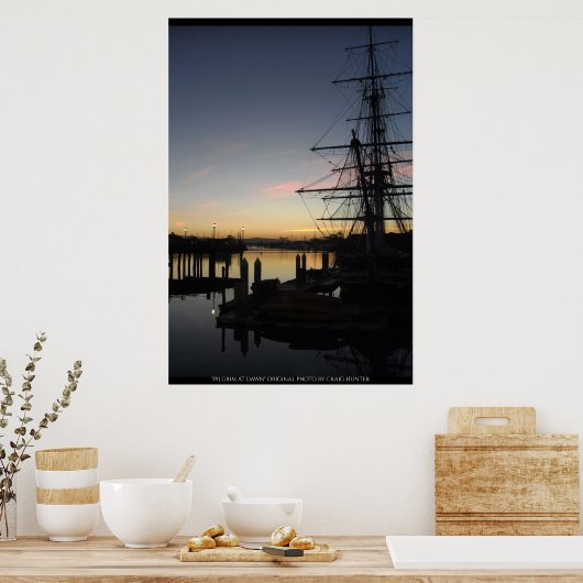 Pilgrim bij zonsopgang poster (Keuken)