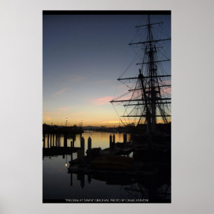 Pilgrim bij zonsopgang poster