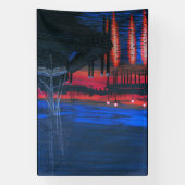 Pilgrim bij zonsopgang spandoek (Verticaal)