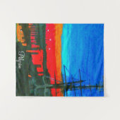 Pilgrim bij zonsopgang wandkleed (Voorkant (horizontaal))