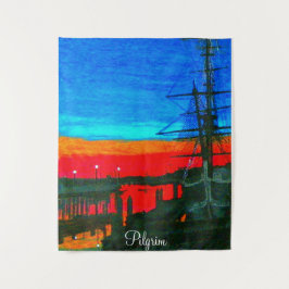 Pilgrim bij zonsopgang wandkleed