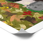 Pilgrim Cat Folk Art Thanksgiving Cat Boy Schilder Poster (Hoek)