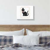 Pilgrim Cat Oversized T-shirt Canvas Afdruk (Insitu (Slaapkamer))