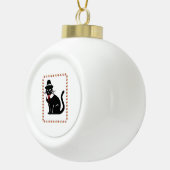 Pilgrim Cat Oversized T-shirt Keramische Bal Ornament (Rechts)