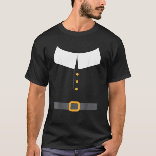 Pilgrim Costume Cute Thanksgiving T-shirt (Voorkant)