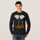 Pilgrim Costume Pet Colonist Thanksgiving Turkije  T-shirt (Voorkant volledig)