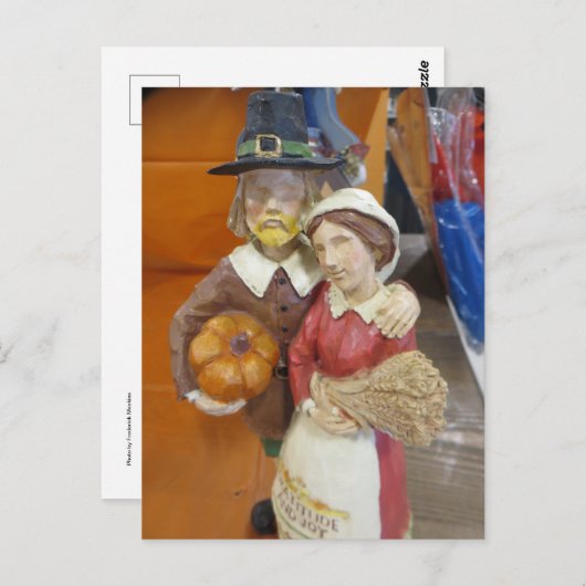 Pilgrim Couple Briefkaart (Voorkant / Achterkant)