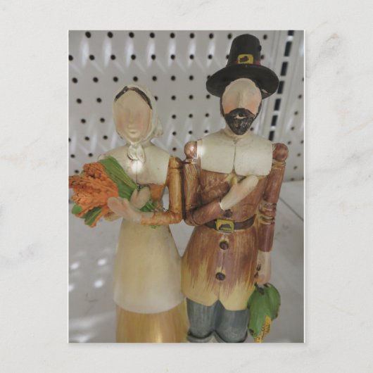 Pilgrim Couple Briefkaart (Voorkant)