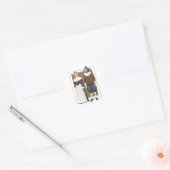 Pilgrim Couple Ronde Sticker (Envelop)