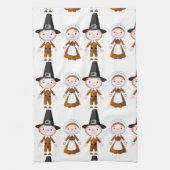 Pilgrim Couple Theedoek (Verticaal)