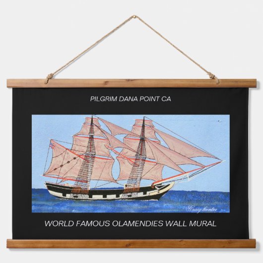 Pilgrim Dana punt muurschildering Hangend Wandkleed (Voorkant)