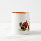  Pilgrim en Thanksgiving Gift Turkije Tweekleurige Koffiemok (Center)