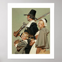 Pilgrim Familie. Fine Art Poster