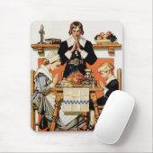 Pilgrim Familie.  kunstgeschenk Muismat (Met muis)