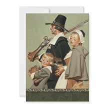 Pilgrim Family Thanksgiving Dinner Invitations