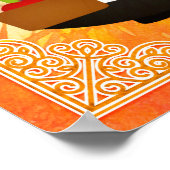 Pilgrim Girl & Native Girl - Happy Thanksgiving Poster (Hoek)