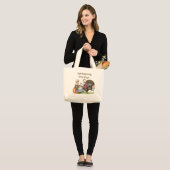 Pilgrim Girl - Tekst aanpassen optie Grote Tote Bag (Voorkant (model))