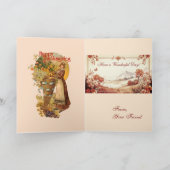 Pilgrim Girl Thanksgiving Bedankkaart (Binnen)