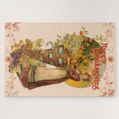 Pilgrim Girl Thanksgiving Legpuzzel (Horizontaal)