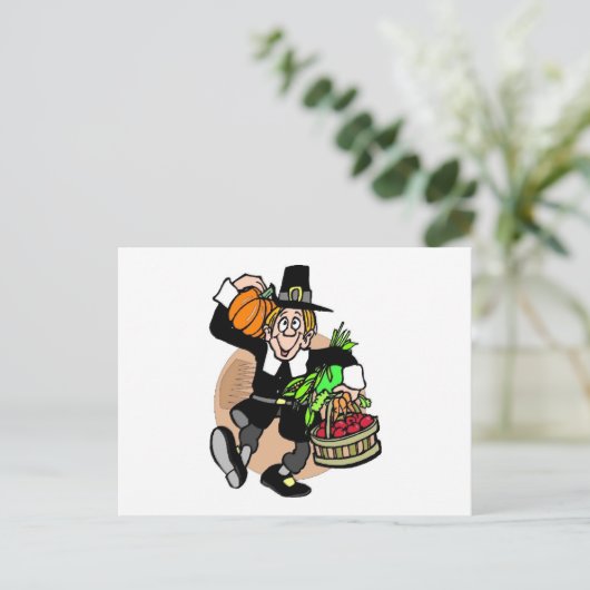 Pilgrim Harvest Briefkaart (Staand voorkant)