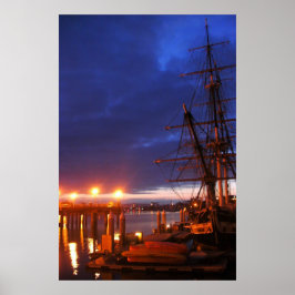 Pilgrim in dageraad foto van Dana-punt Poster