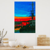 Pilgrim in dawn Dana point-havenschilderij Poster (Keuken)