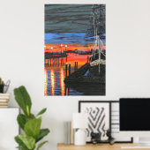 Pilgrim in dawn Dana point-havenschilderij Poster (Thuiskantoor)