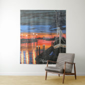 Pilgrim in de haven van het dawn-punt Dana Wandkleed (In situ)