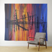 Pilgrim in de haven van het dawn-punt Dana Wandkleed (In Situ (horizontaal))